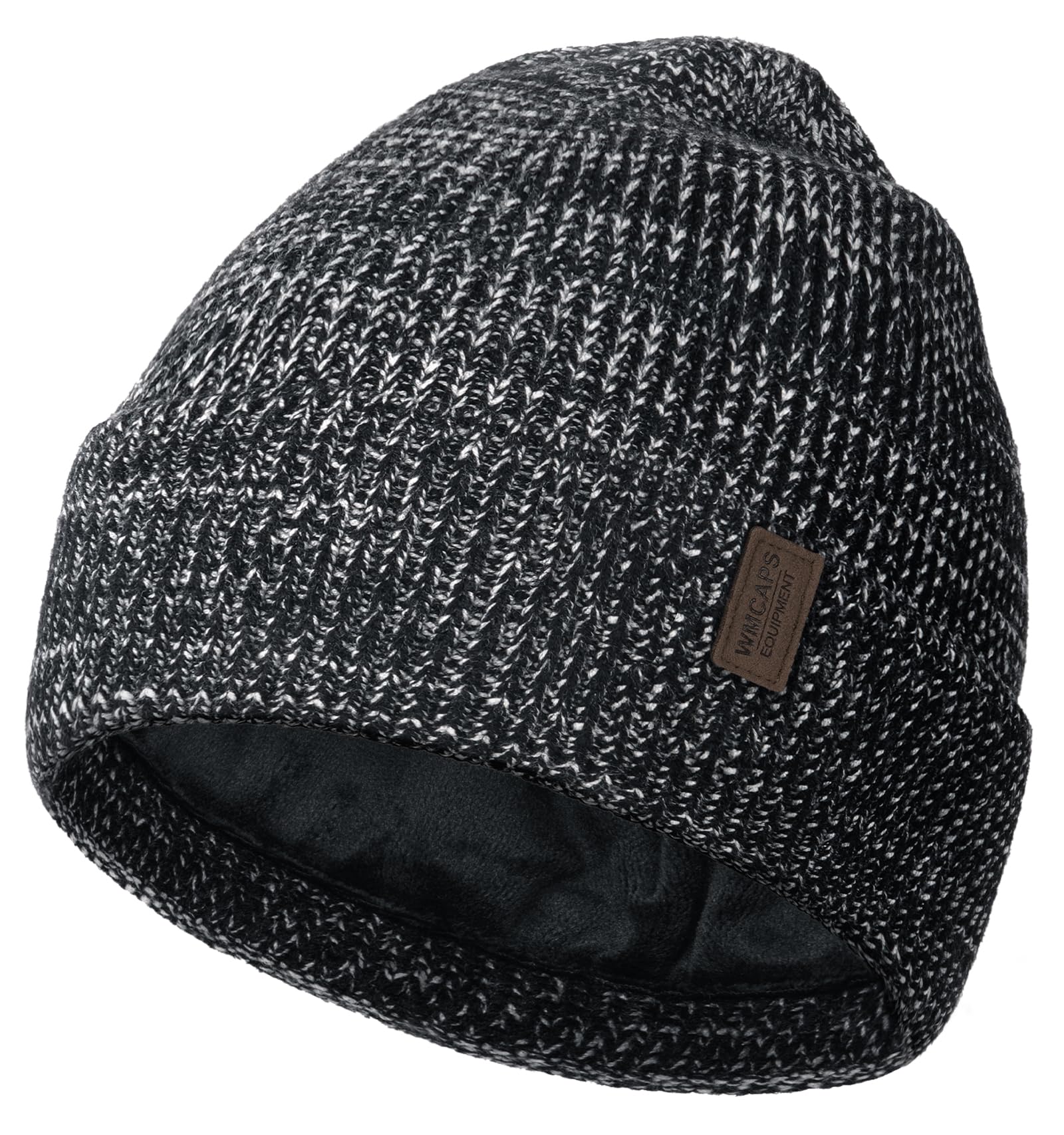 Wmcaps Winter Beanie for Men Women, Fleece Lined Beanie Soft Warm Knit Hat Ski Stocking Cuffed Cap